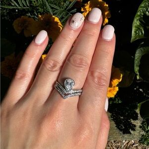 Chaumet 2ct Crown Ring Set